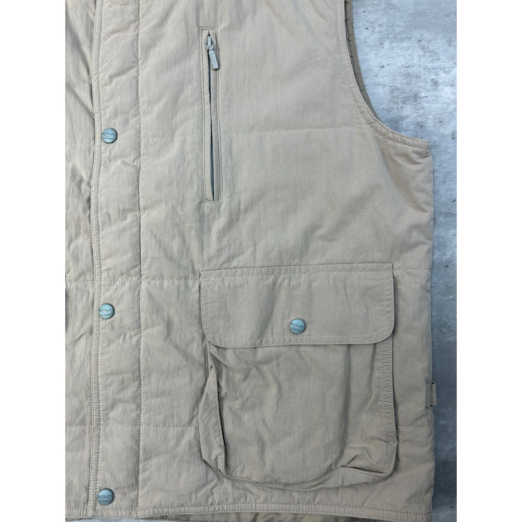 Vintage 90s L.L. Bean Insulated Full Zip Nylon Vest Size Large