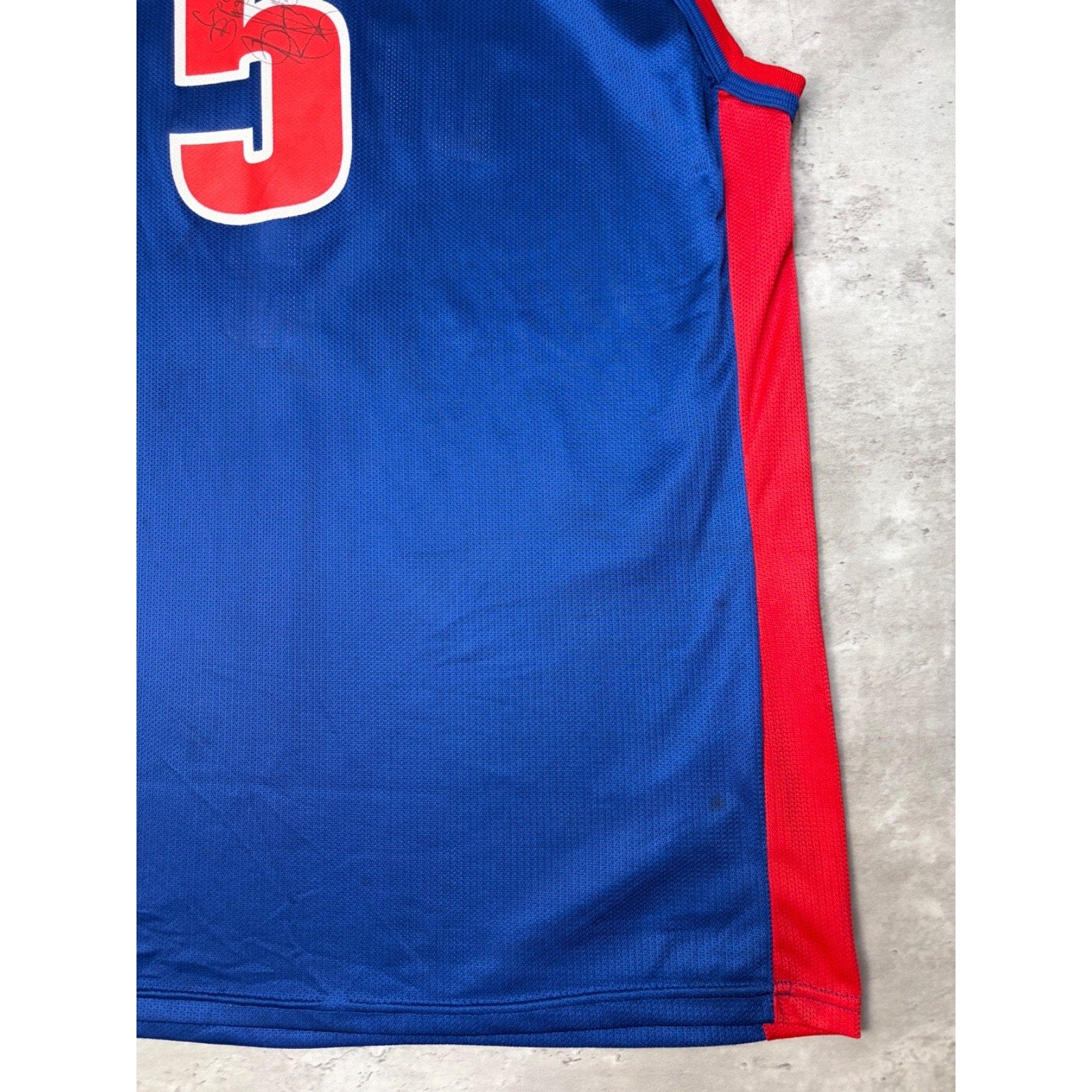 Vintage Rodney White #5 Detroit Pistons NBA Champion Basketball Jersey Size XL