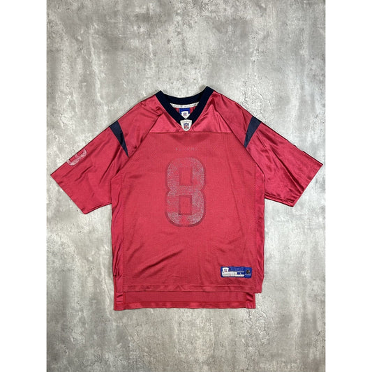 Vintage David Carr #8 Houston Texans NFL Reebok Football Jersey Size Large Red