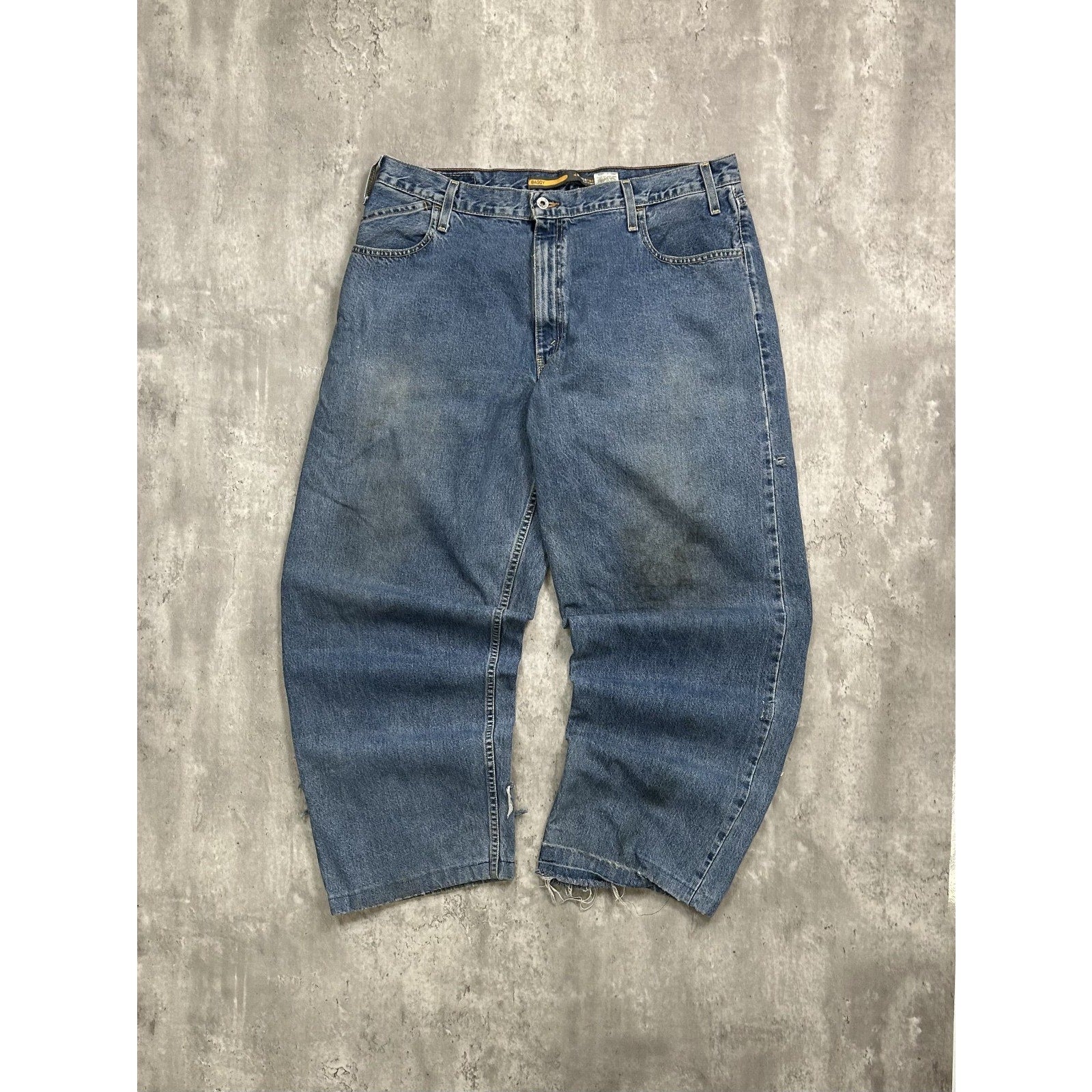 Vintage Y2K Levis Silver Tab Baggy Fit Medium Wash Denim Pants Size 39