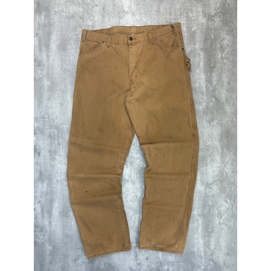 Dickies Canvas Workwear Carpenter Pants Size 39 Beige