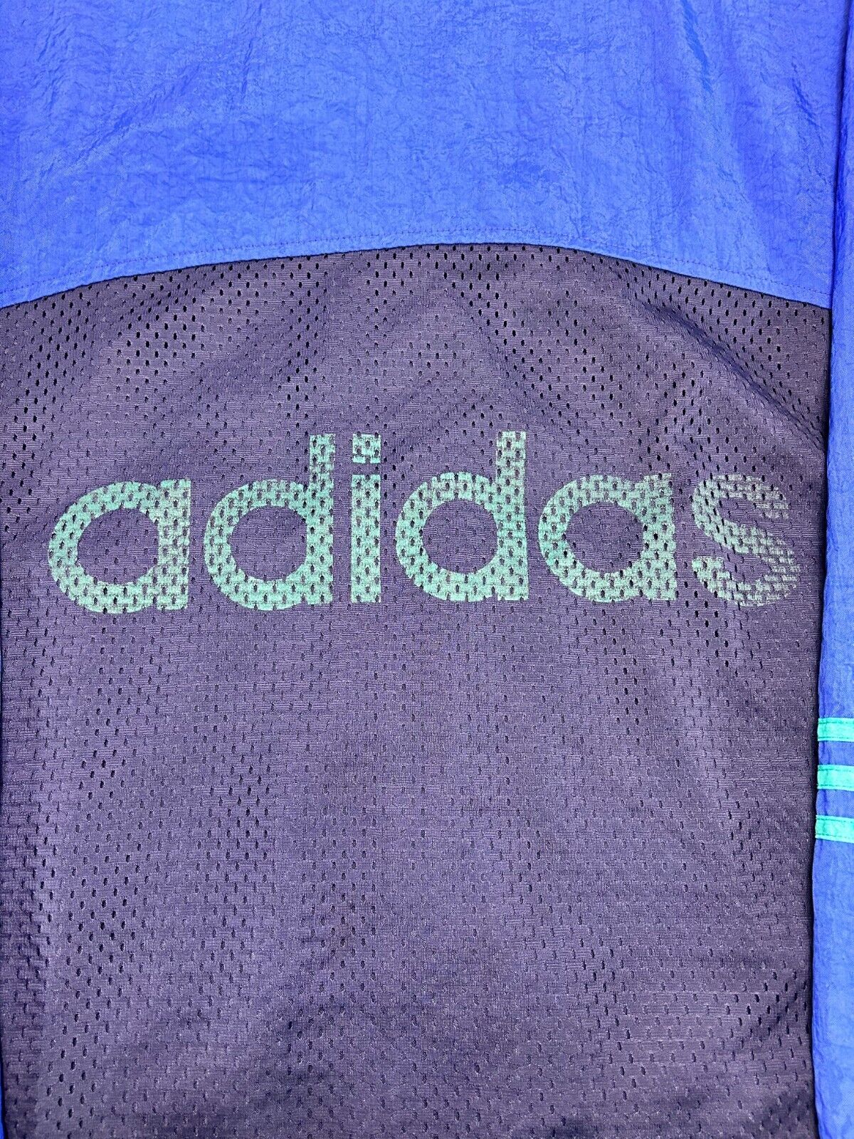 Vintage 90s Adidas Embroidered Trefoil Nylon Windbreaker Jacket Size XL