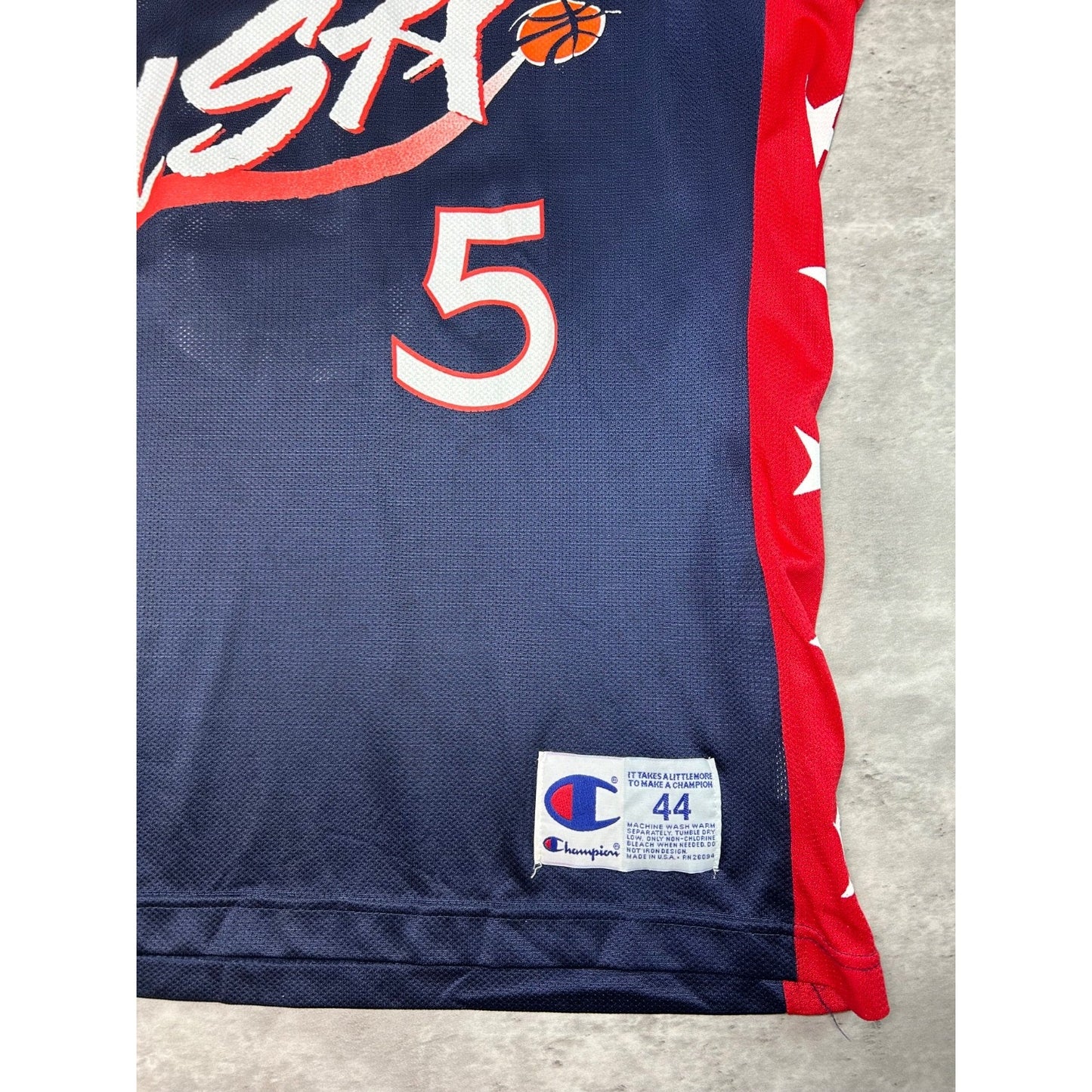 Vintage 90s Grant Hill #5 Olympic Team USA Basketball Dream Team Jersey Sz Large