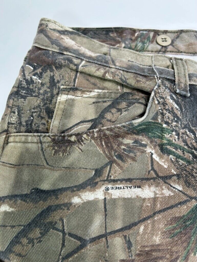 Vintage Wrangler Pro Gear Real Tree DE Camo Hunting Double Knee Pants Size 34W