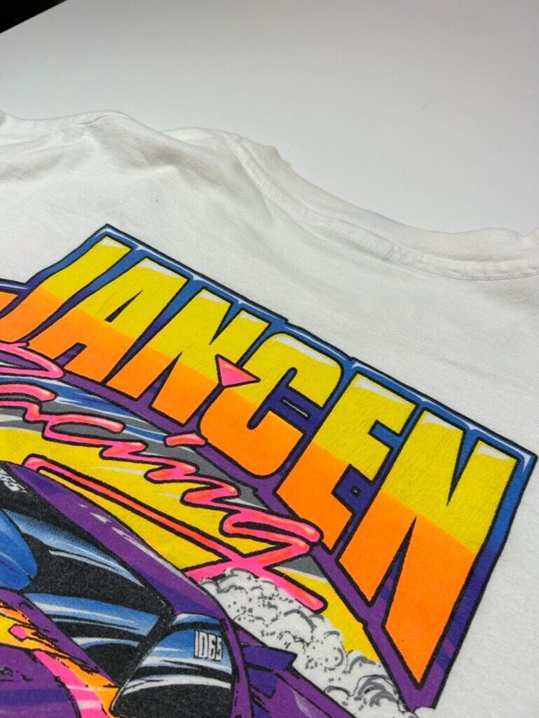 Vintage 1996 Jancen Racing Pro Mod Camaro Car Graphic T-Shirt Size XL White