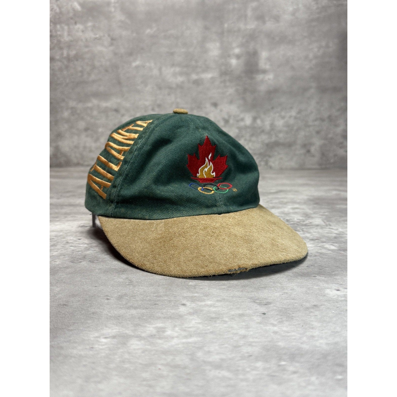 Vintage 1996 Atlanta Olympics Embroidered Logo Spellout Strapback Hat OSFA
