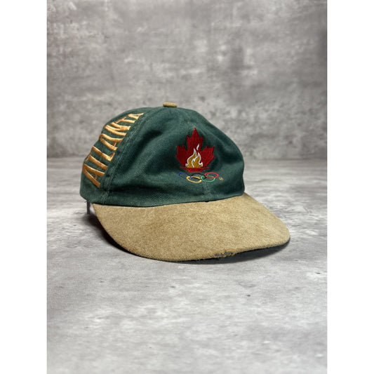 Vintage 1996 Atlanta Olympics Embroidered Logo Spellout Strapback Hat OSFA
