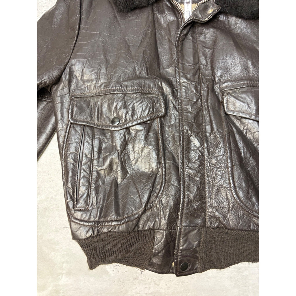 Vintage 1970s Cooper G1 Goatskin Flight Bomber Jacket Size Small