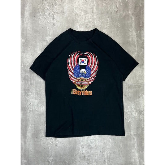 Vintage 90s Harley Davidson Club Easyriders South Korea T-Shirt Size XL