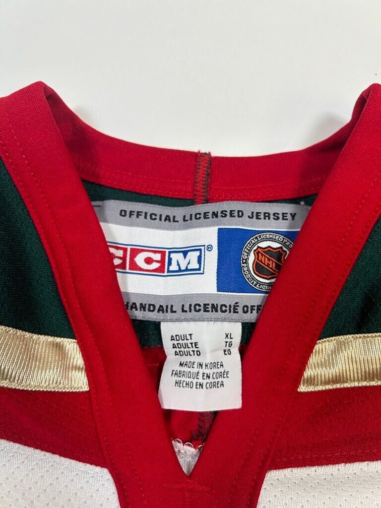 Vintage Minnesota Wild Stitched CCM NHL Hockey Jersey Size XL White