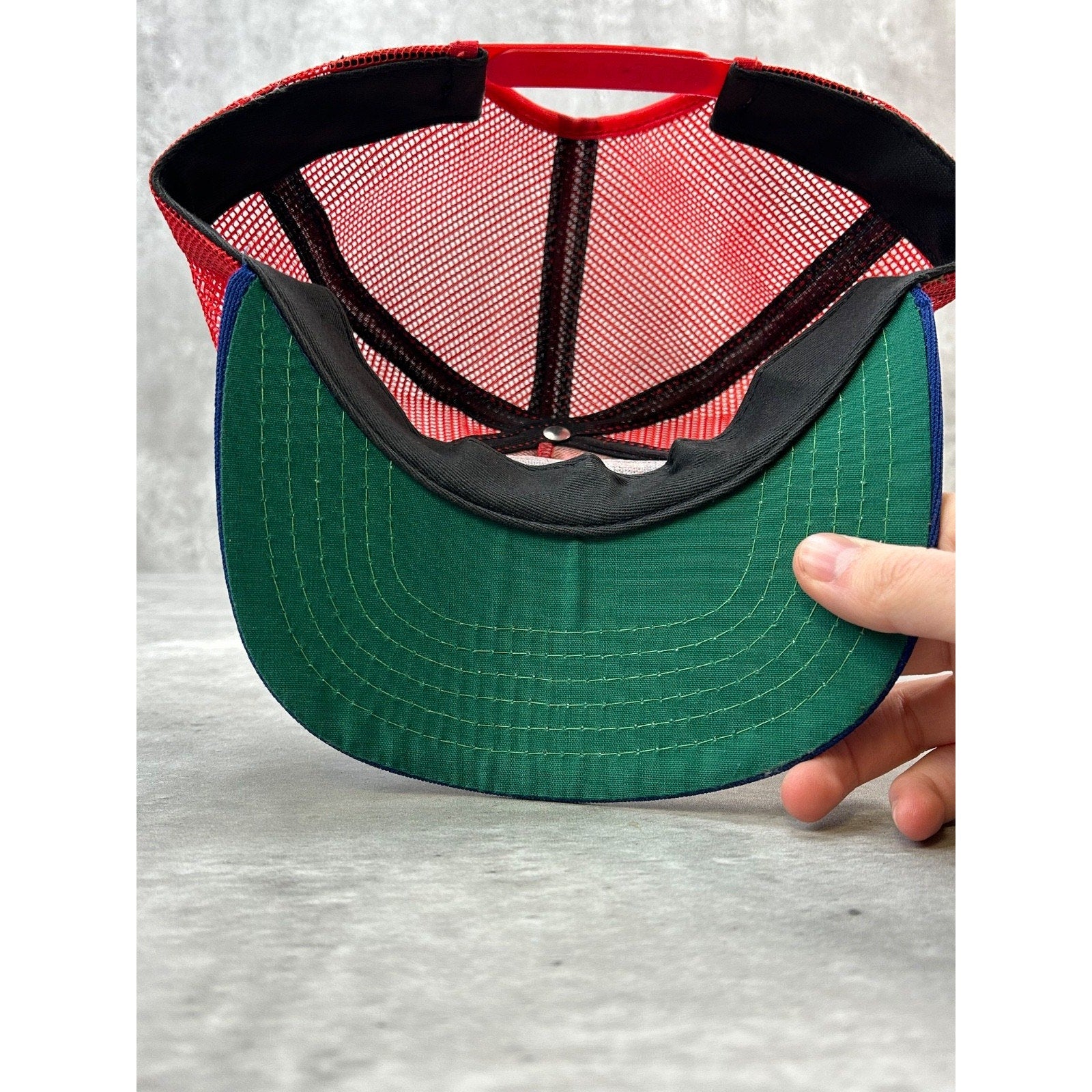 Vintage 80s Buffalo Bills NFL Graphic Logo Trucker Snapback Hat OSFA