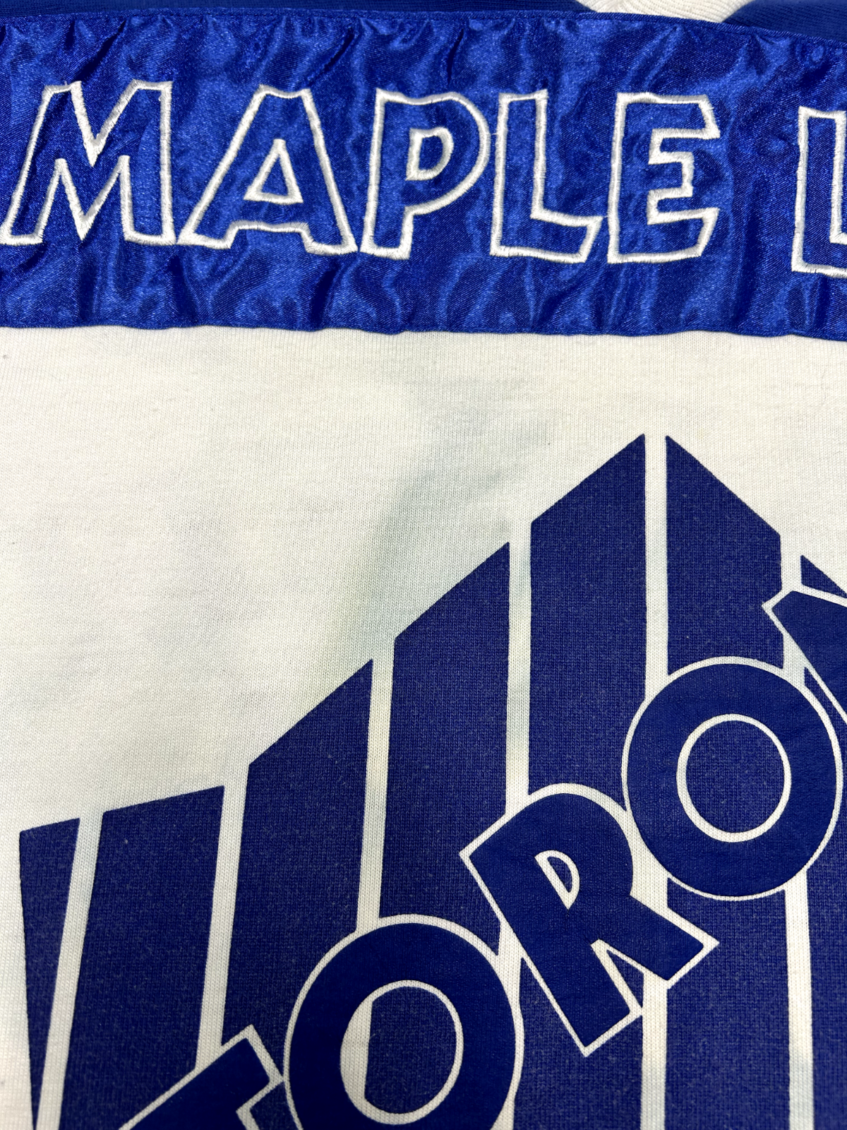 VTG 80s Toronto Maple Leafs NHL Campbell Conference AOP Hockey Jersey Size XL