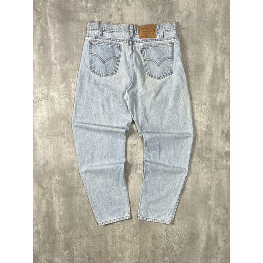 Vintage 80s Levis 550 Orange Tab Light Wash Denim Pants Size 33 Blue