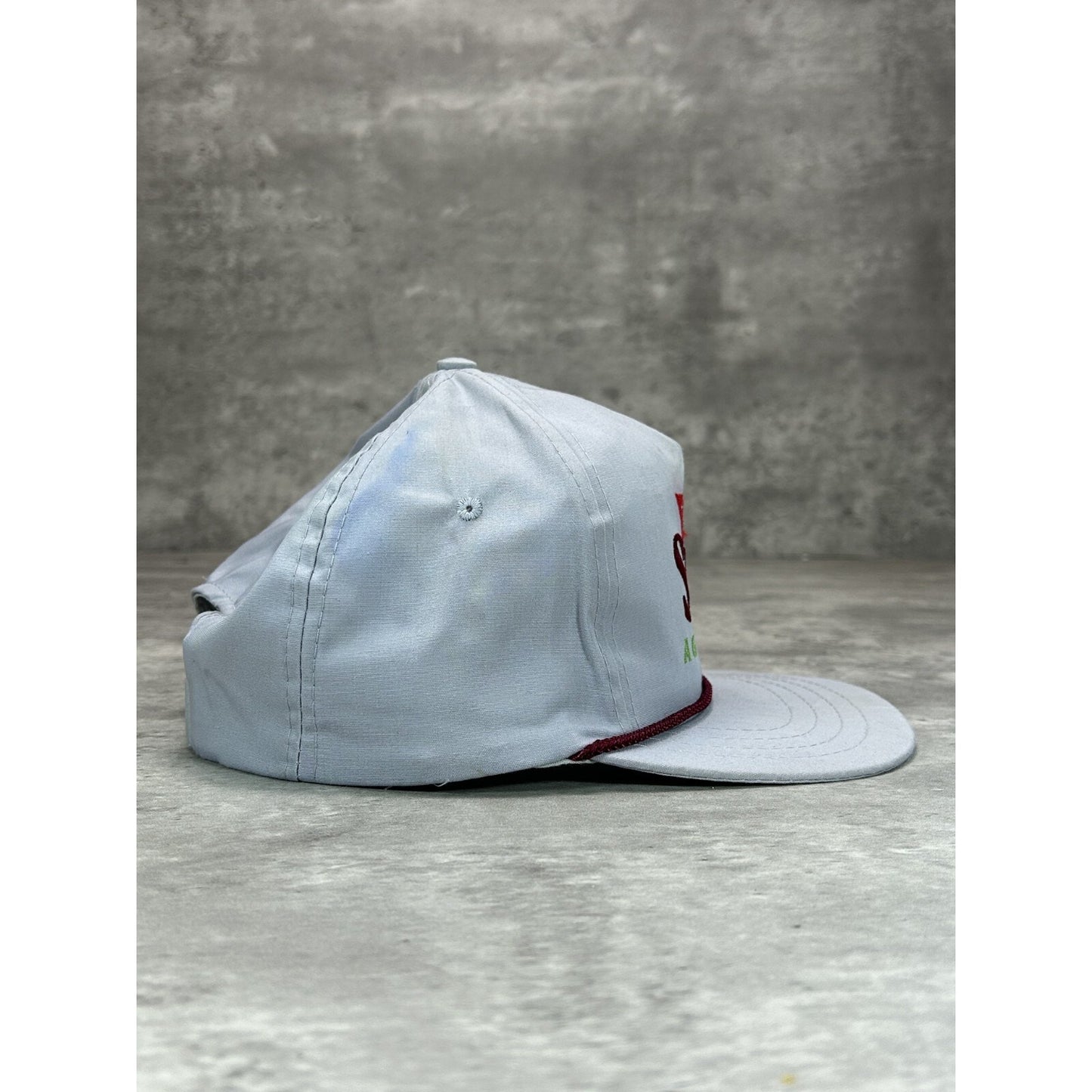 Vintage 90s Hyland Seeds Embroidered Spellout Snapback Hat OSFA Gray