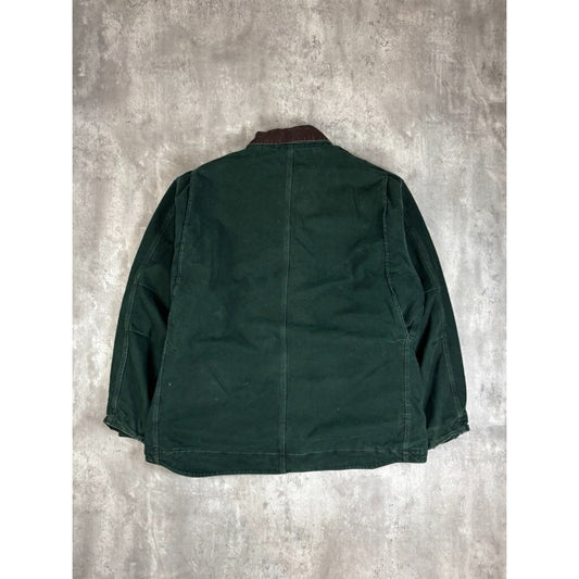 Vintage Carhartt Fleece Lined Canvas Workwear Arctic Jacket Size XL Green
