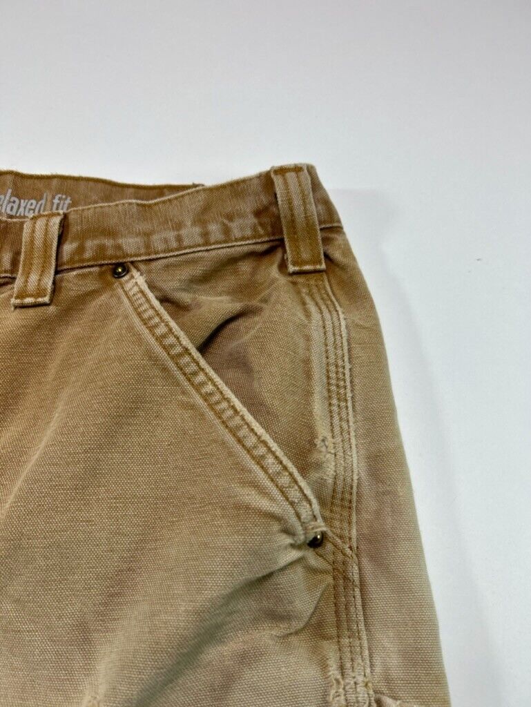 Distressed Carhartt Canvas Workwear Double Knee Pants Size 34W