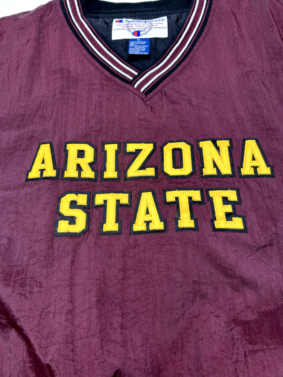 Vintage 90s Arizona State Sundevils NCAA Champion Nylon Pullover Jacket Size XL