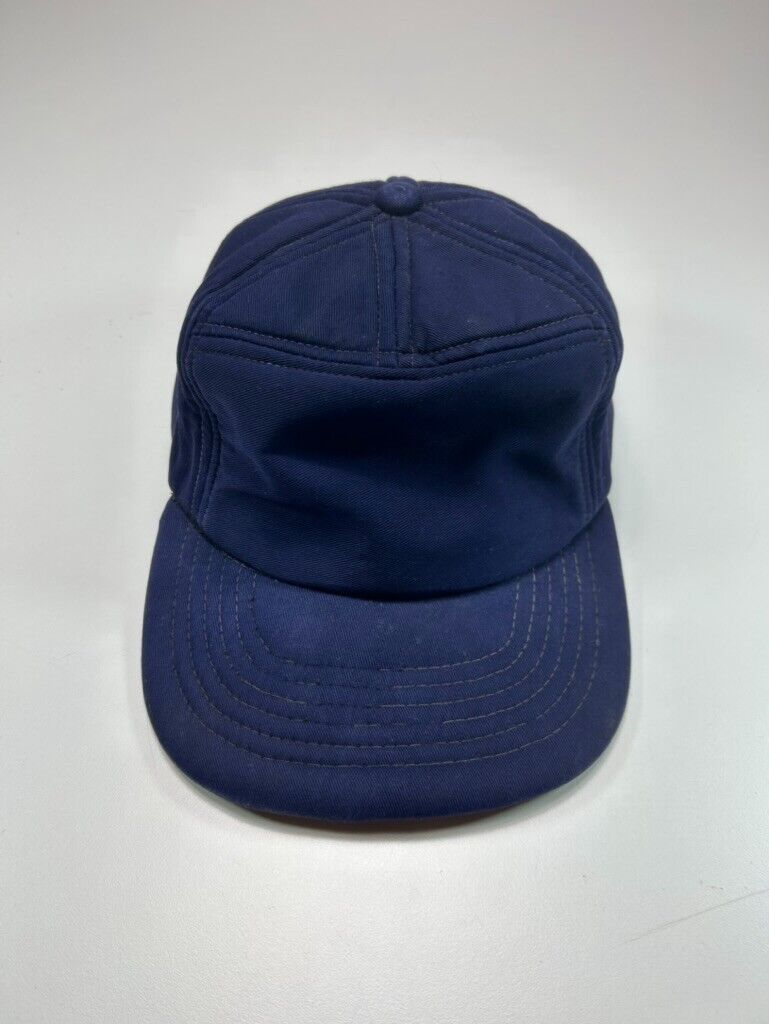 Vintage 70s/80s Hunting Sevel Panel Snapback Hat OSFA Navy