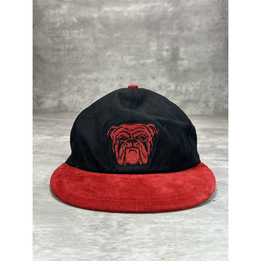 Vintage 90s Red Dog Beer Embroidered Logo Two Tone Snapback Hat OSFA Black/Red