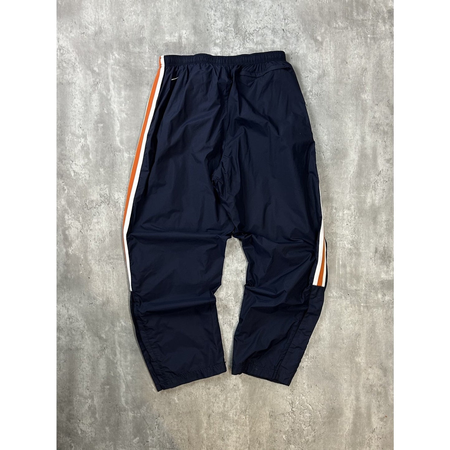 Vintage 2000s Nike Embroidered Swoosh Striped Nylon Track Pants Size XL