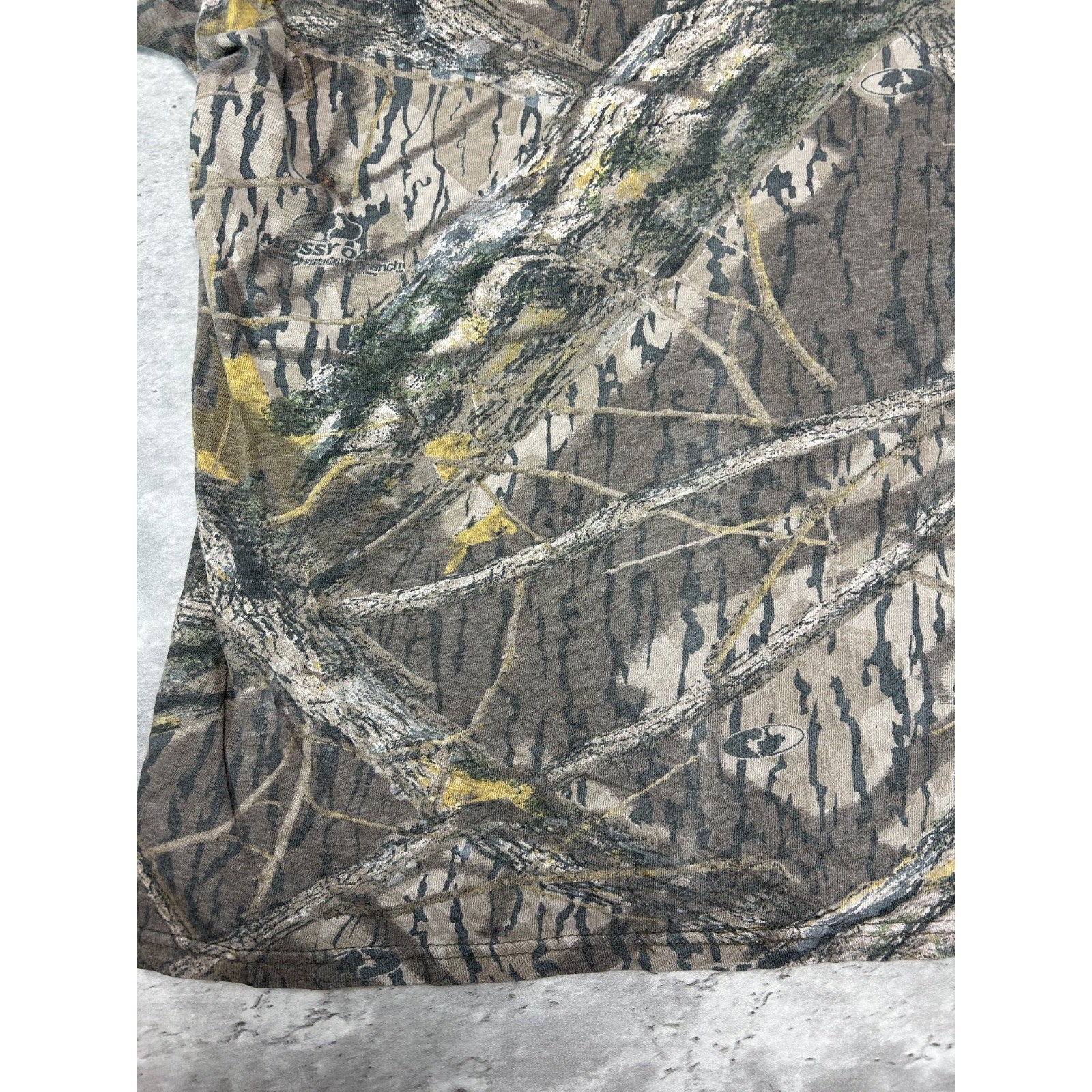 Vintage 90s Mossy Oak Shadow Branch Tree Camo Hunting T-Shirt Size 3XL