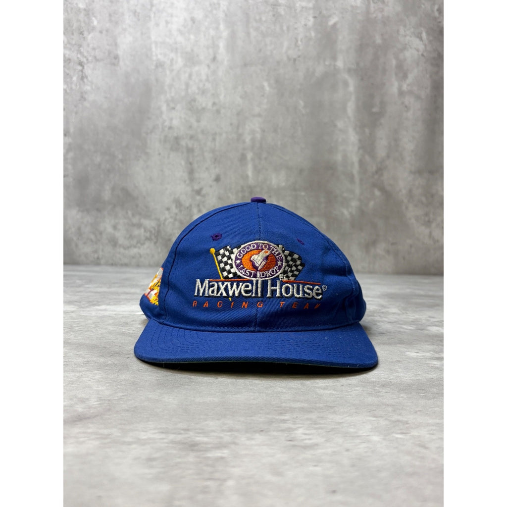 Vintage 90s Bobby Labonte Maxwell House Nascar Racing Snapback Hat YOUTH OSFA
