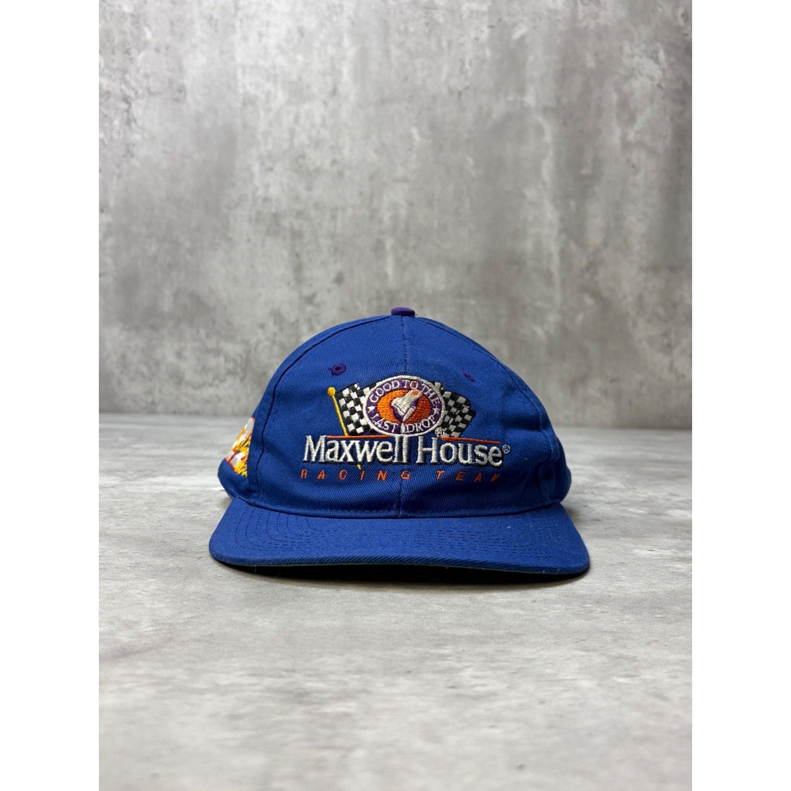 Vintage 90s Bobby Labonte Maxwell House Nascar Racing Snapback Hat YOUTH OSFA
