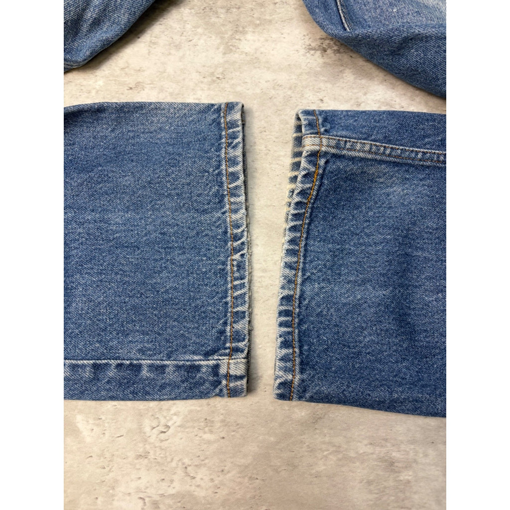 Vintage Levis 517 Red Tab Boot Cut Medium Wash Denim Pants Size 35