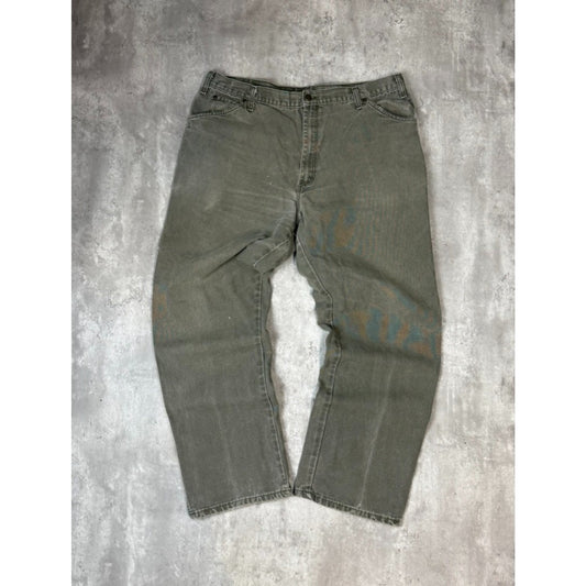 Vintage Dickies Canvas Workwear Carpenter Pants Size 40 Green