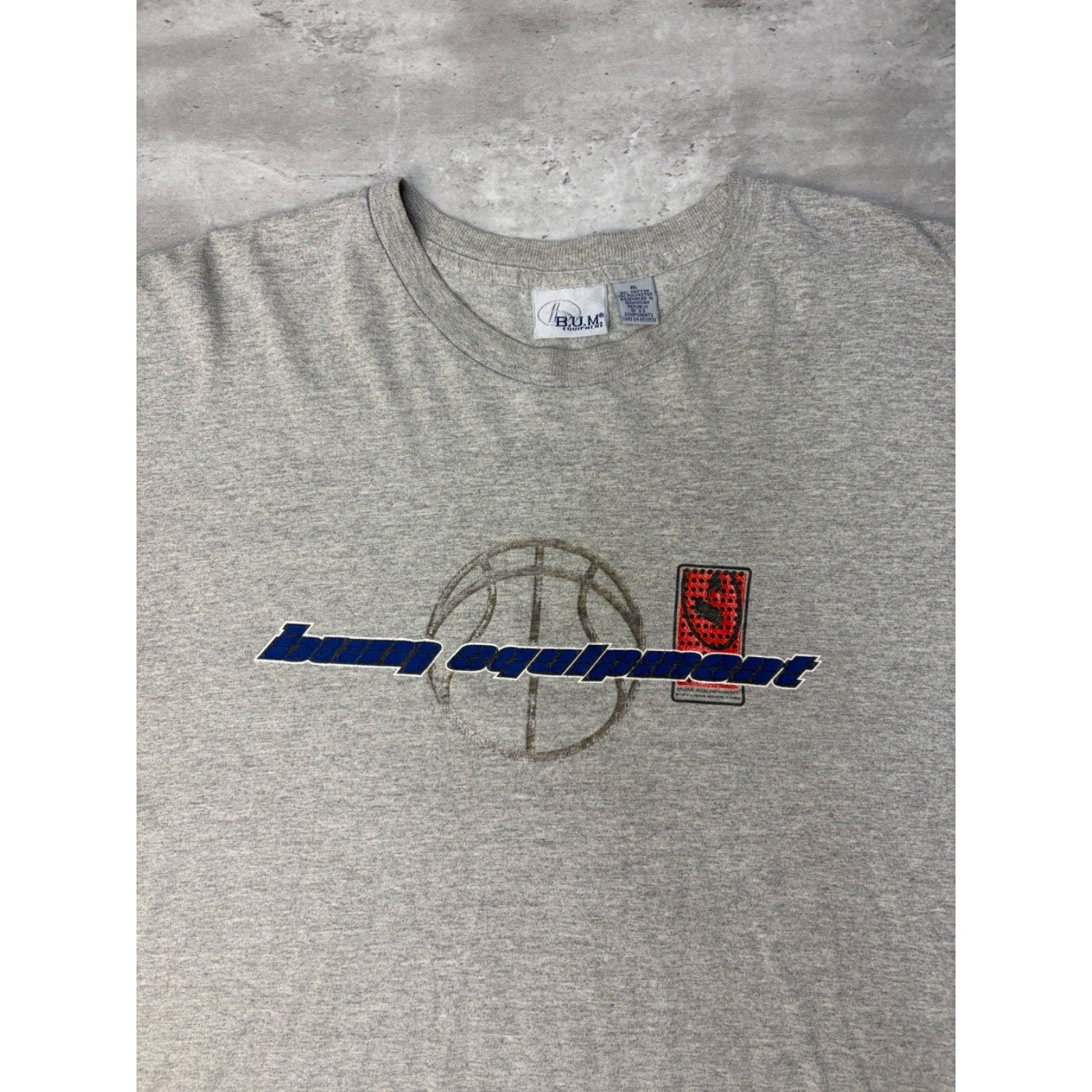 Vintage Y2K Bum Equipment Basketball Graphic Spellout Long Sleeve T-Shirt Sz XL