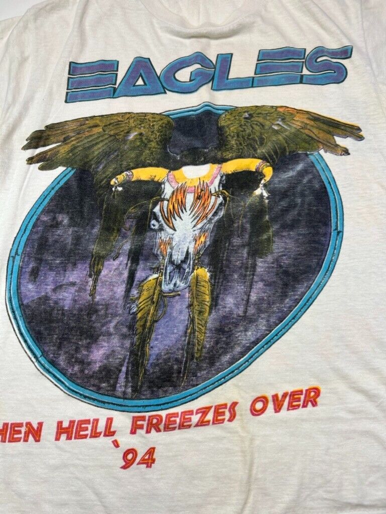 Vintage 1994 Eagles When Hell Freezes Over Tour Music Concert T-Shirt Size Large