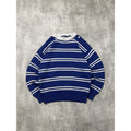 Vintage 90s Gap Striped Pattern Pullover Collar Button Knit Sweater Size Small