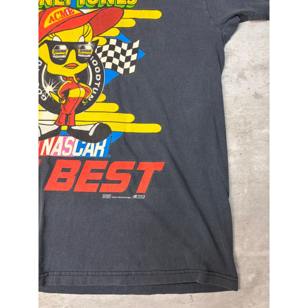 Vintage 1998 Looney Tunes Nascar Wace With The Best Graphic T-Shirt Size XL