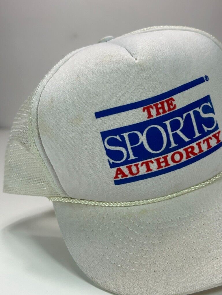 Vintage 80s The Sports Authority Graphic Trucker Snapback Hat OSFA