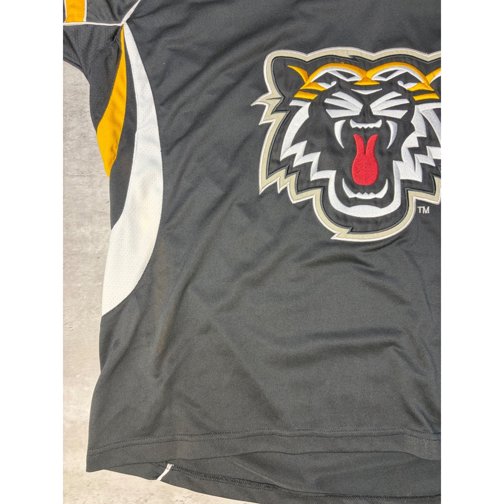 Vintage Hamilton Tiger Cats CFL Embroidered Long Sleeve Football Jersey Size XL