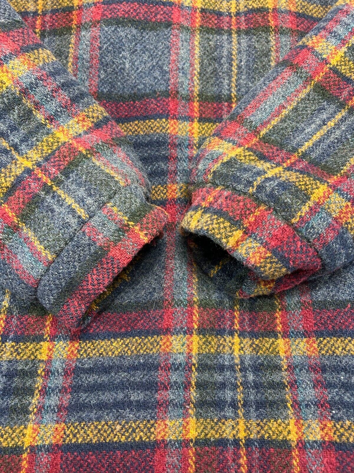 Vintage 90s Canyon Guide Outfitters Sherpa Lined Plaid Full Zip Jacket Size 48