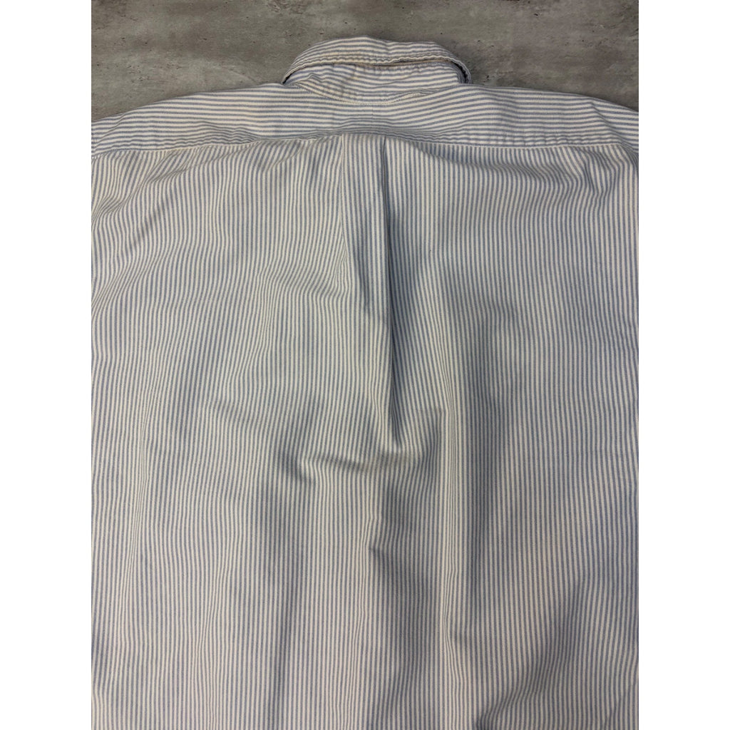 Vintage Polo Ralph Lauren Embroidered Pony Striped Button Up Shirt Size XL