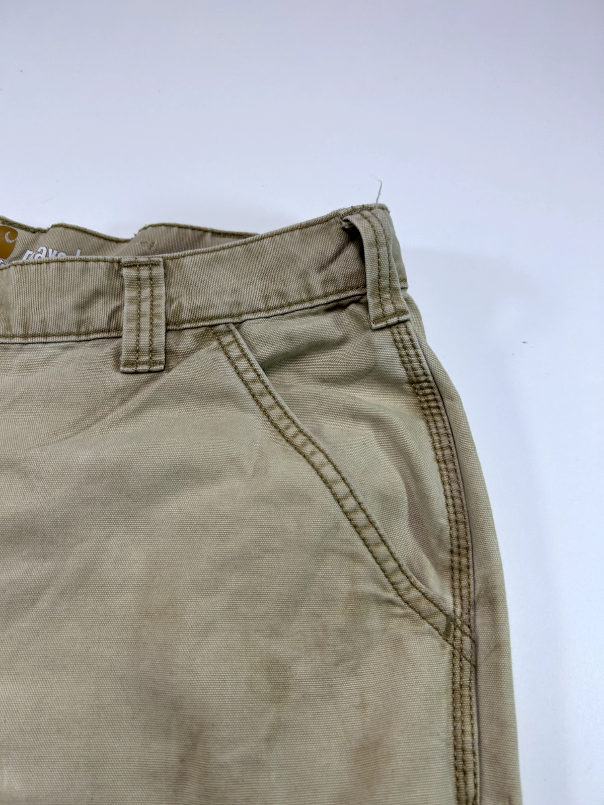 Carhartt Relaxed Fit Canvas Workwear Cargo Pants Size 36W Beige