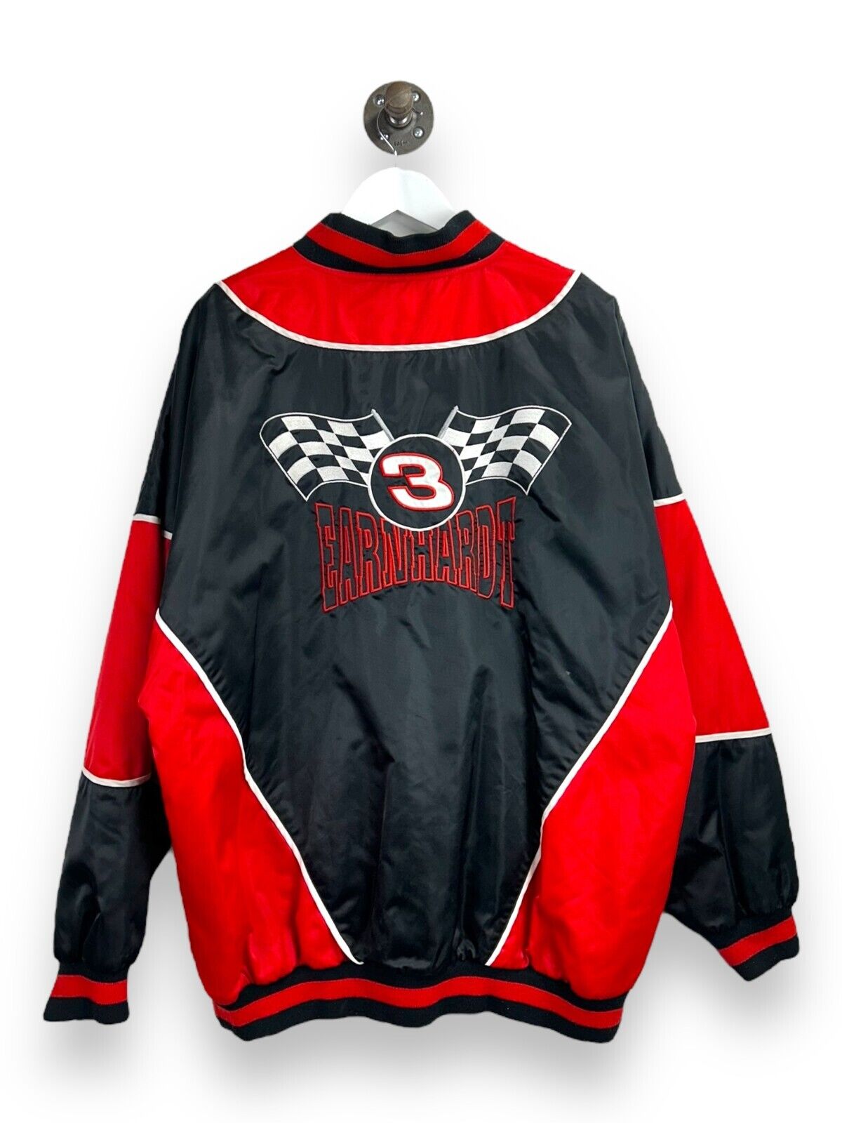 Vintage 90s Dale Earnhardt #3 Nascar Embroidered Full Zip Nylon Jacket Size XL