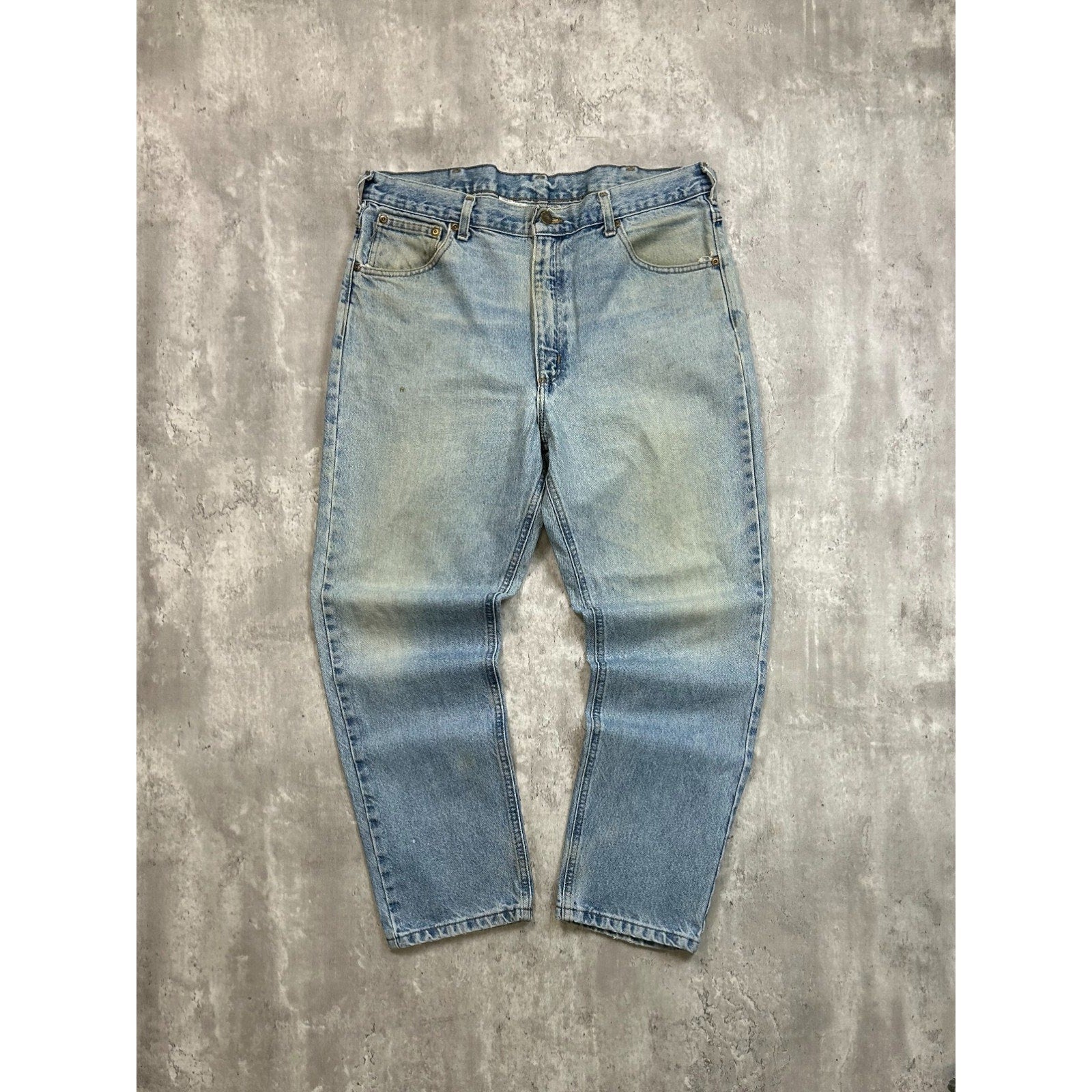 Vintage Carhartt Light Wash Denim Workwear Pants Size 37
