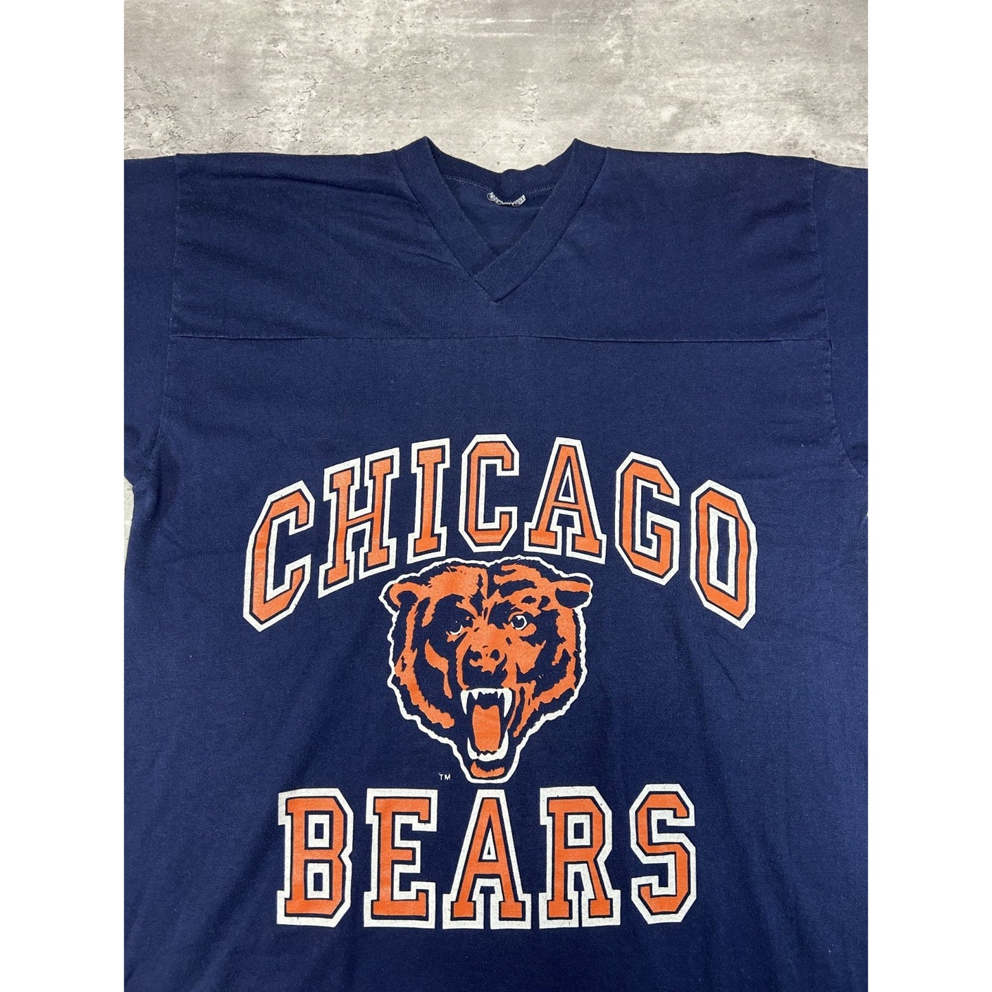Vintage 90s Chicago Bears NFL Graphic Spellout T-Shirt Jersey Size Medium