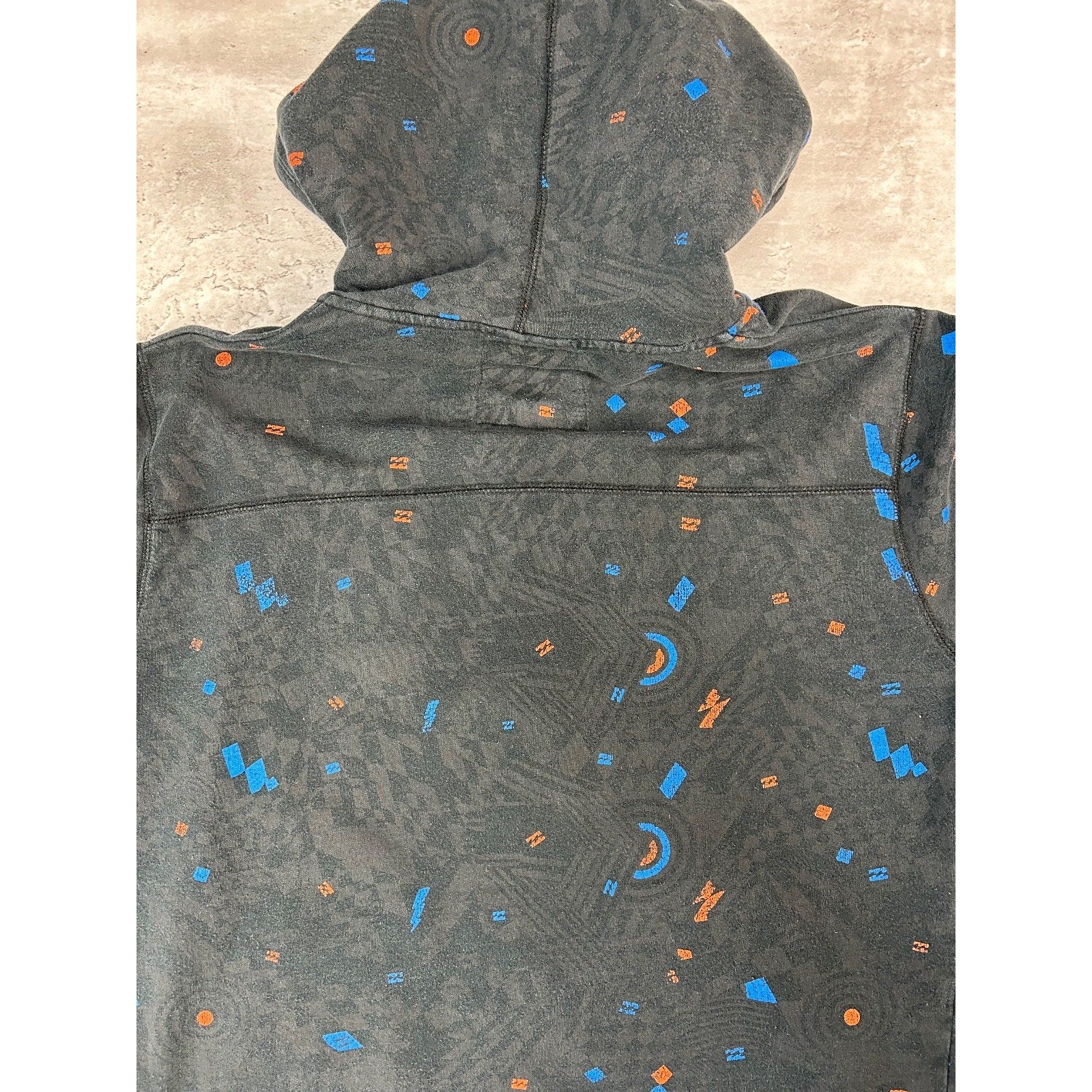 Vintage Y2K Billabong Embroidered Spellout Full Zip Hooded Sweatshirt Size XL