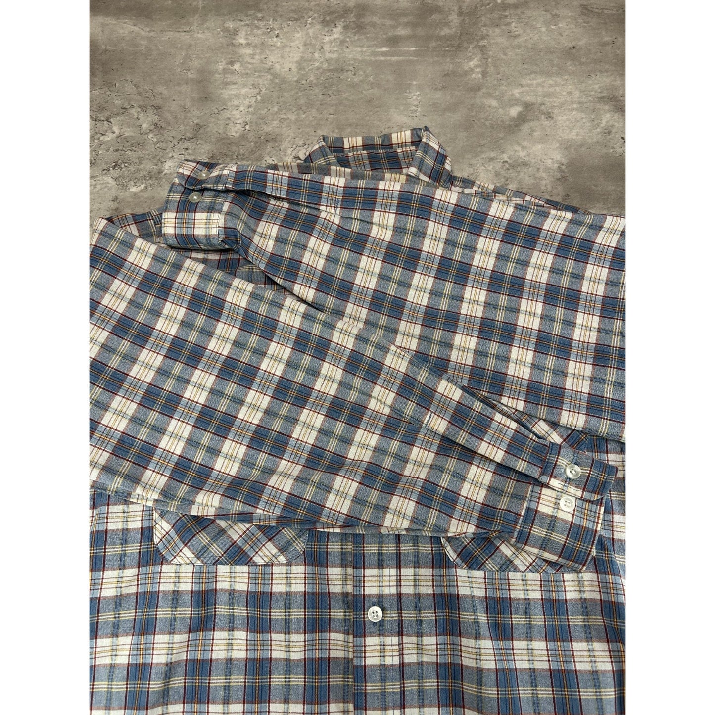 Vintage 80s/90s Big Mac Plaid Print Long Sleeve Button Up Shirt Size Medium