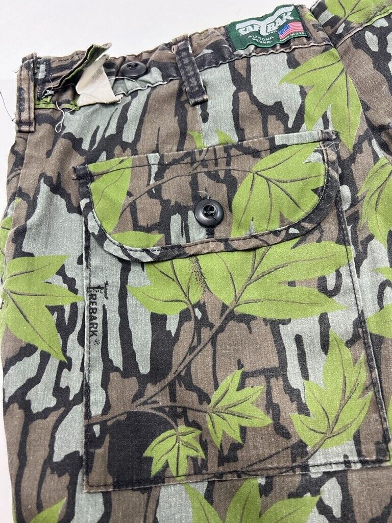 Vintage 90s Saf-T-Bak Trebark Tree Camo Hunting Pants Size 32W