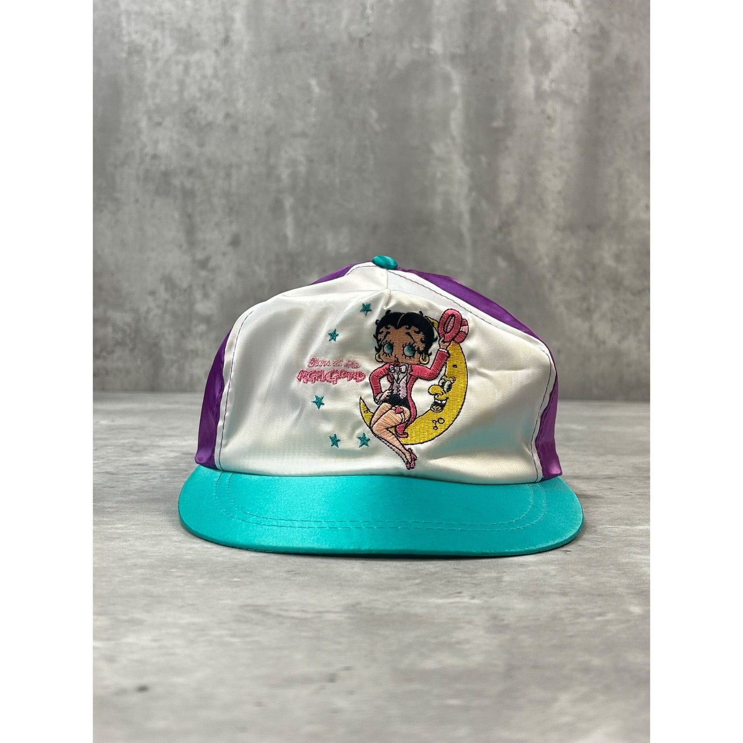 Vintage 1992 Betty Boop MGM Grand Embroidered Cartoon Snapback Hat OSFA