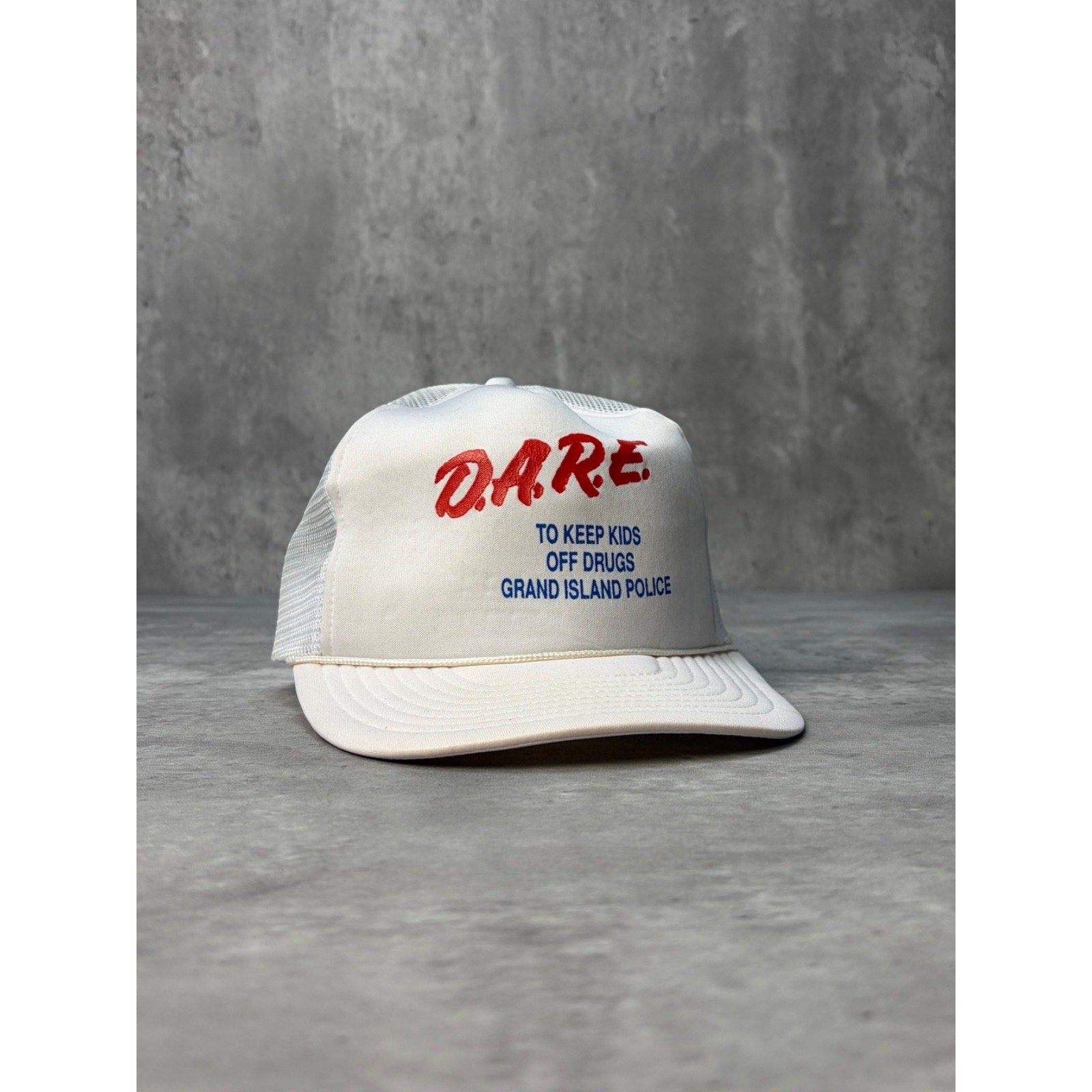 Vintage DARE To Keep Kids Off Drugs Graphic Trucker Snapback Hat OSFA