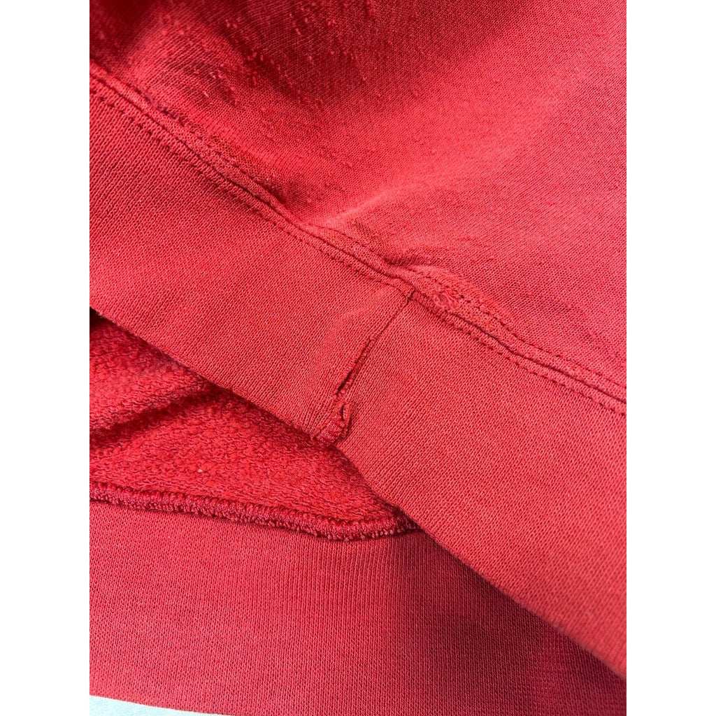 Vintage 2000s Nike Embroidered Middle Swoosh Hooded Red Sweatshirt Size 2XL