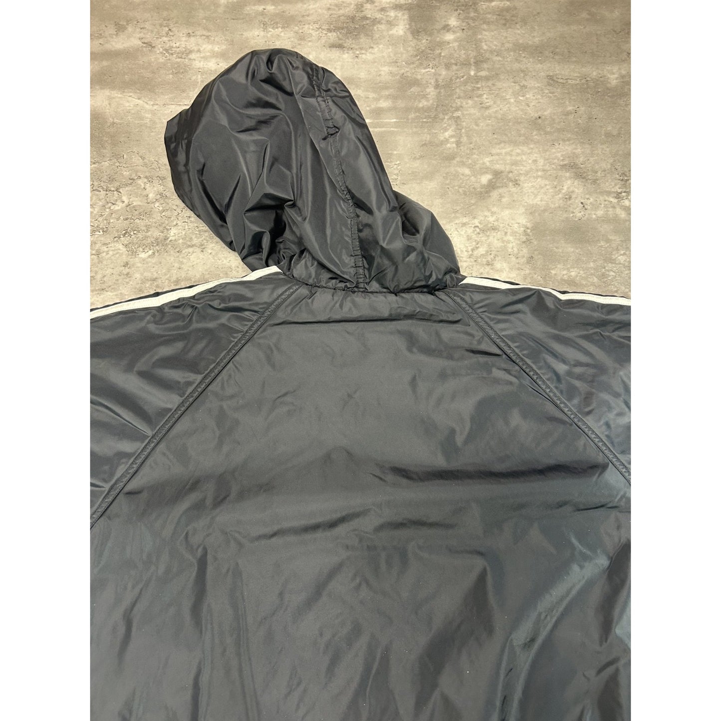 Vintage 90s Adidas Embroidered Logo Full Zip Reversible Hooded Jacket Size Large