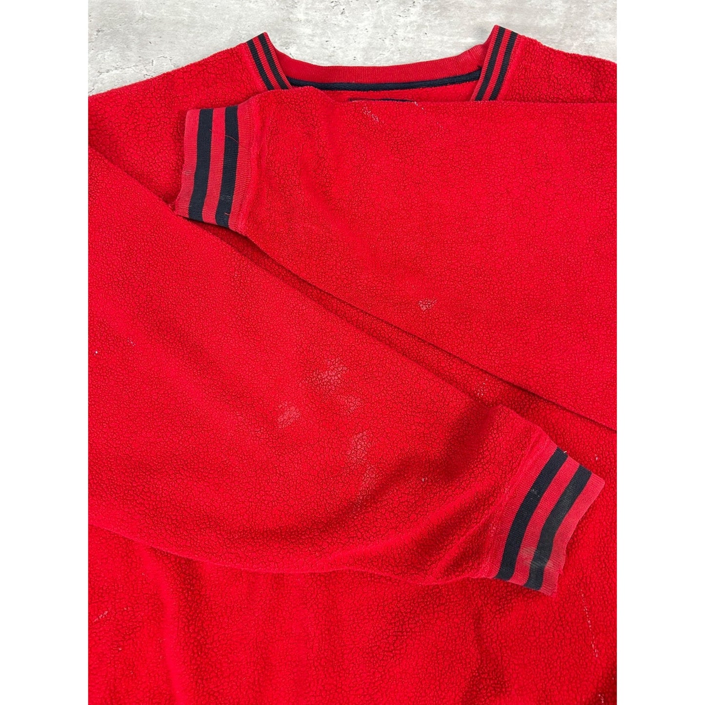 Vintage Chaps Ralph Lauren Embroidered Spellout Fleece Sweatshirt Size 2XL