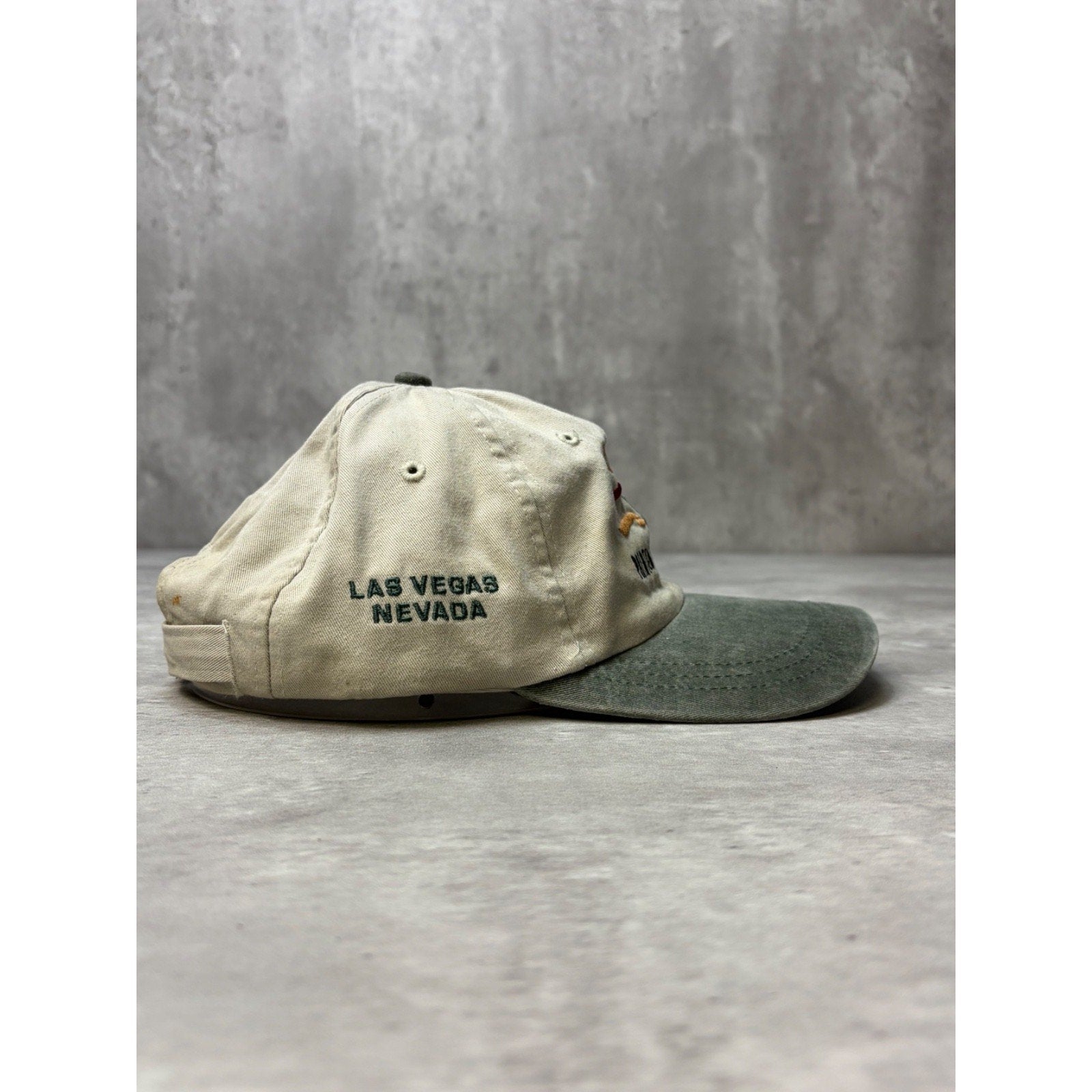 Vintage Painted Desert Golf Club Embroidered Spellout Logo Strapback Hat OSFA